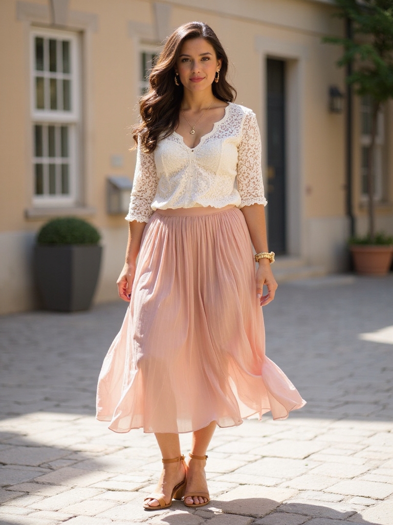 chic midi skirts styling tips