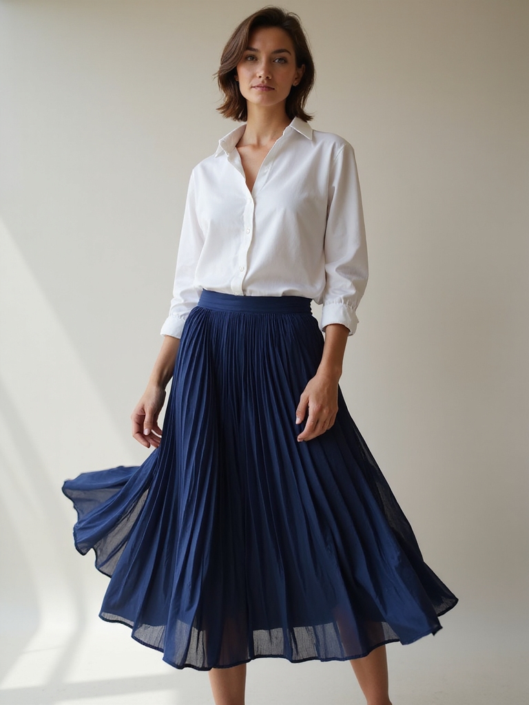 chic pleated skirts style