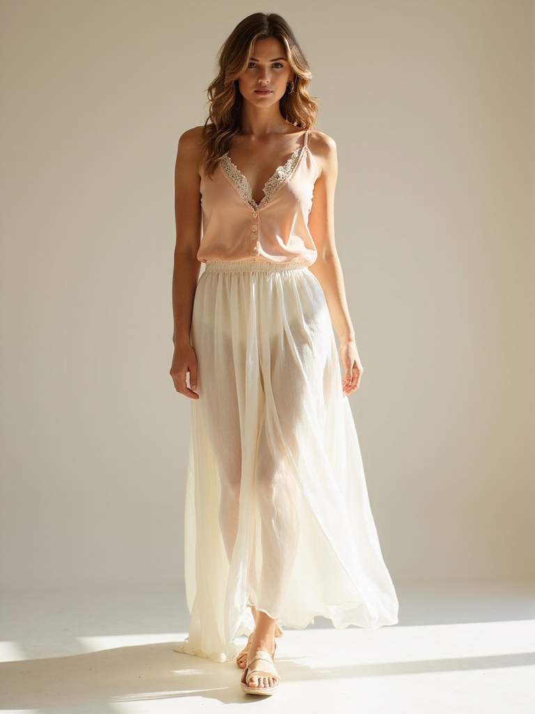 chic summer flowy skirts