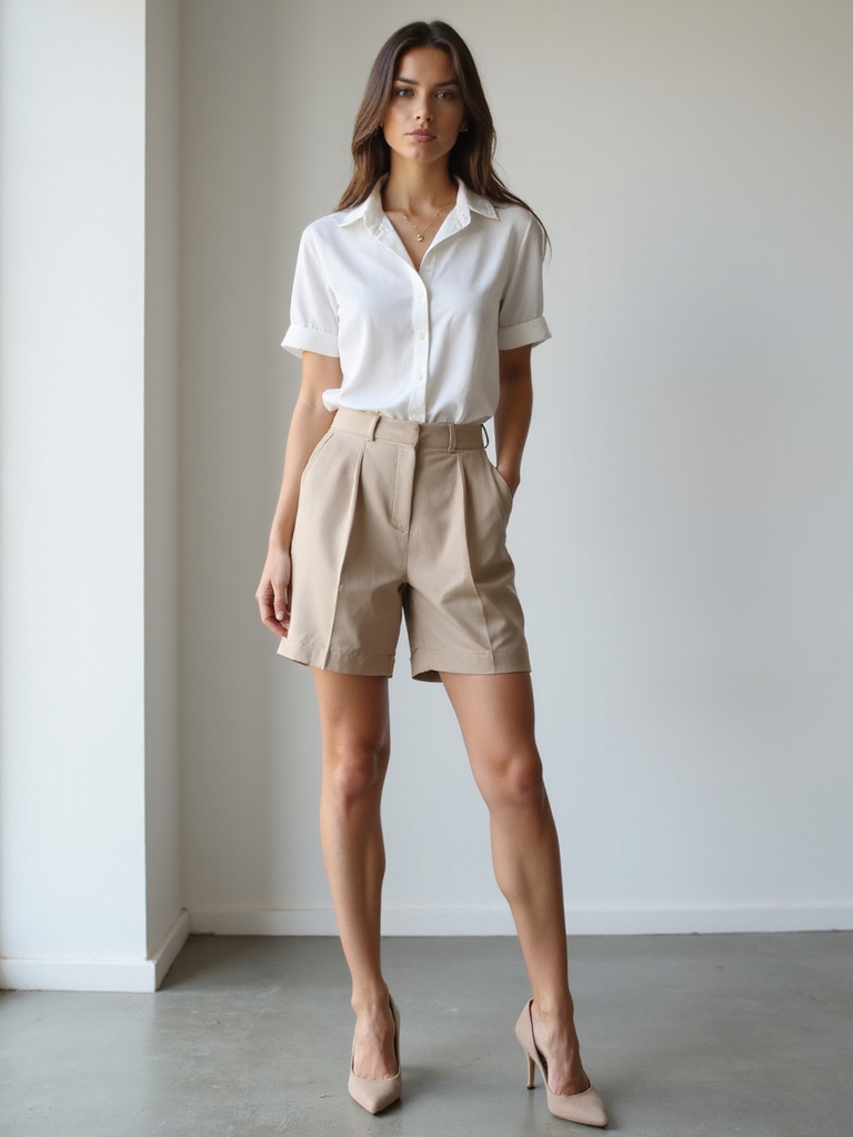 chic tailored office shorts