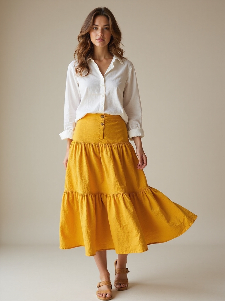 chic tiered skirts styling
