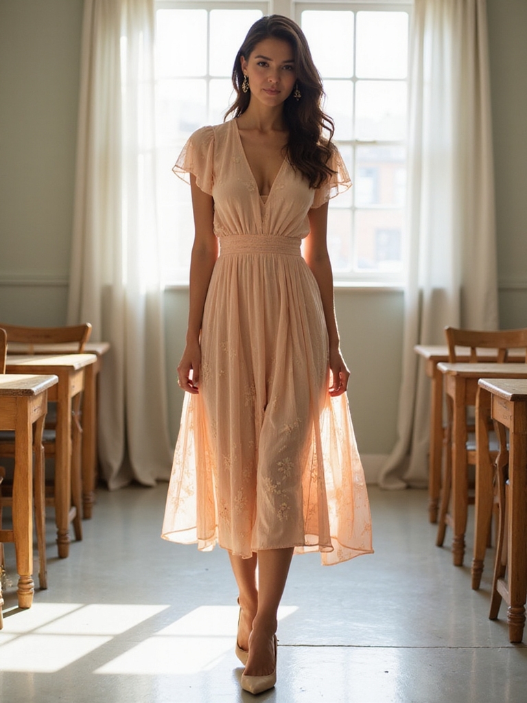 chic vibrant classroom outfits