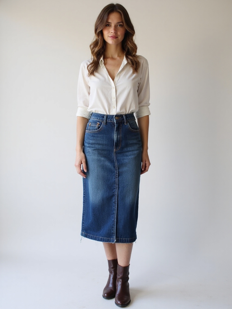 choosing flattering jean skirts