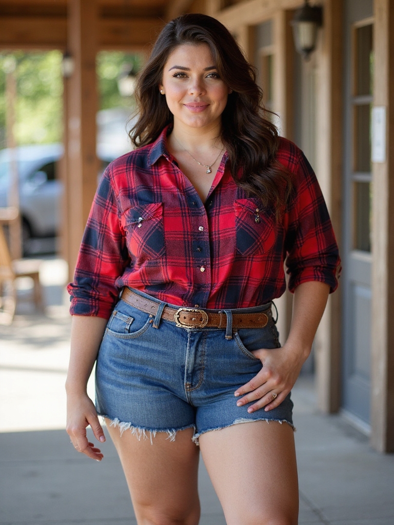 classic plaid plus size
