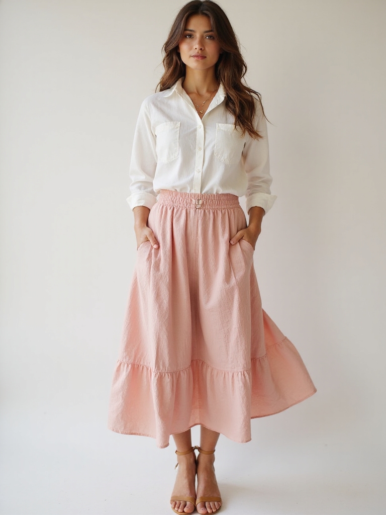 comfortable chic flowy skirts
