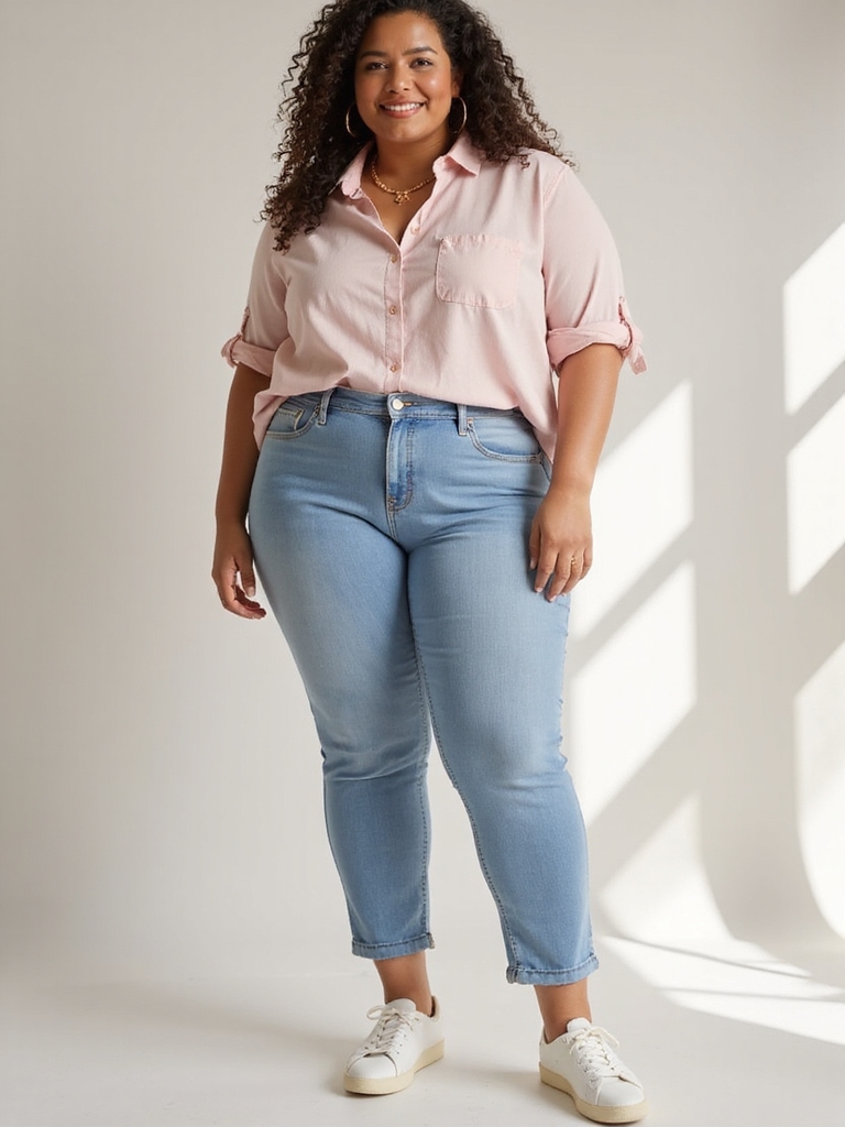 comfortable spring plus size jeans