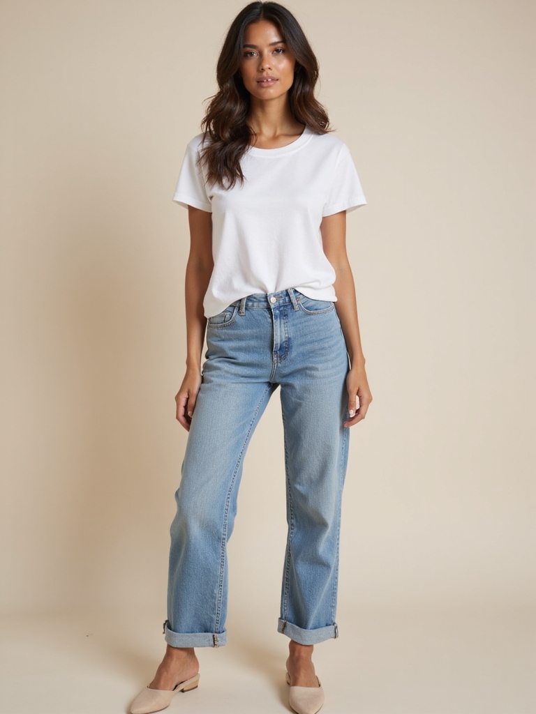 comfortable tees and jeans