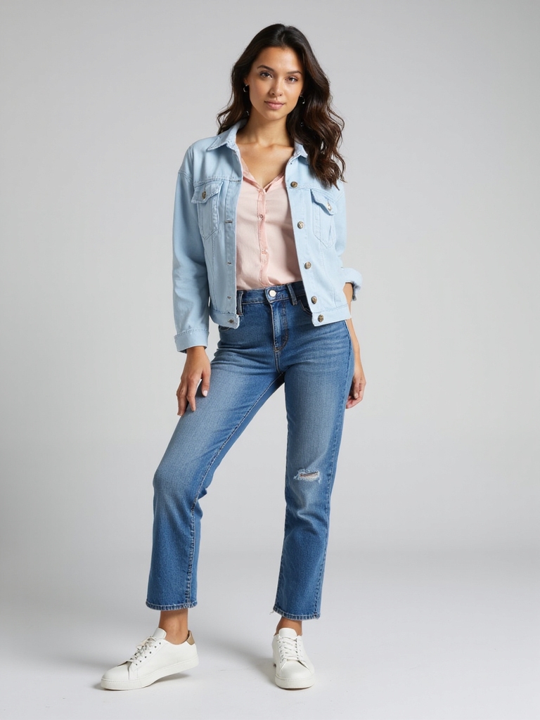 comfy spring denim outfits
