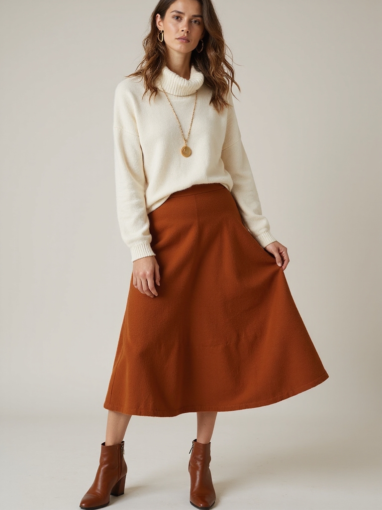 cozy earth tone skirts
