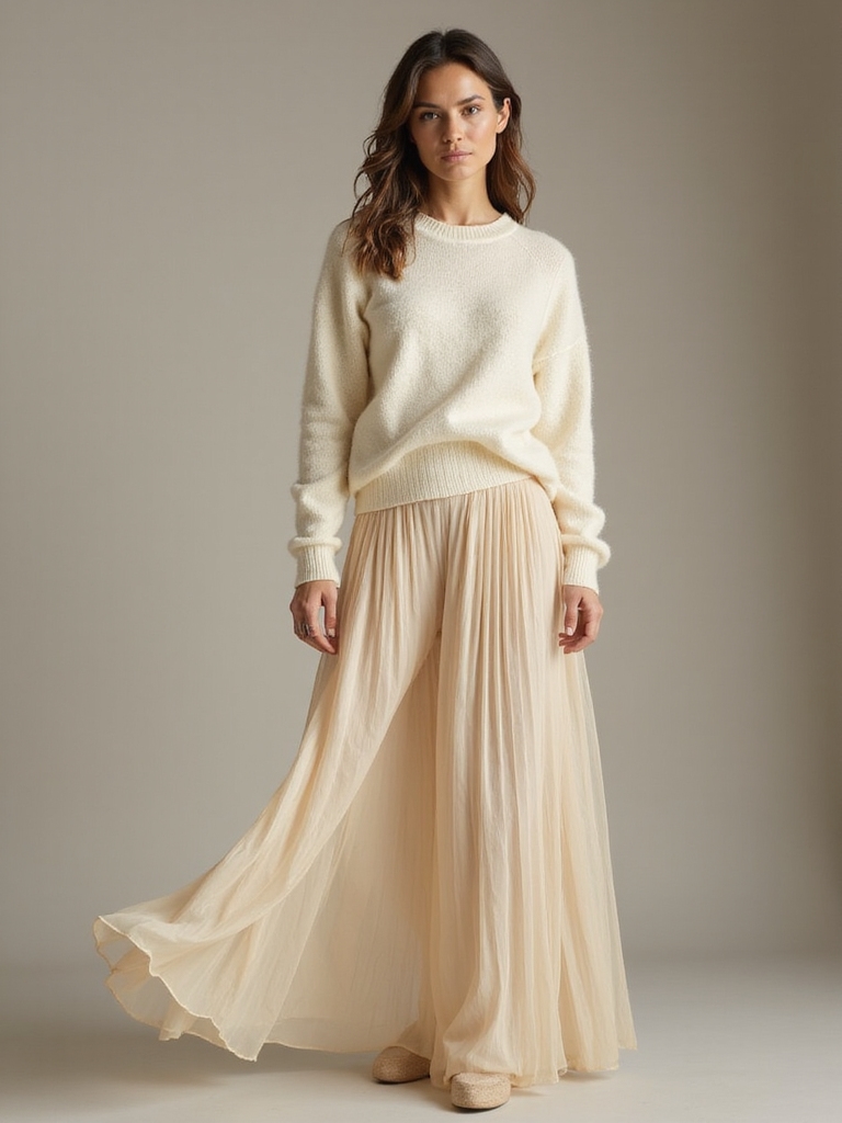 cozy maxi skirt styling