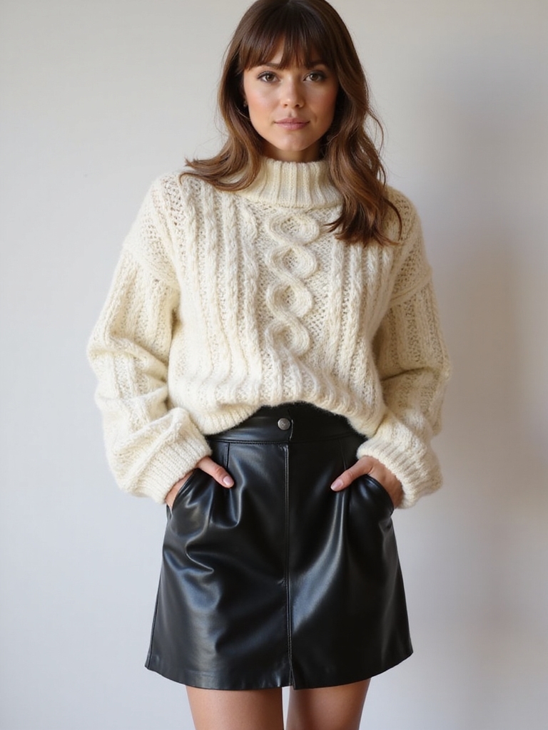 cozy oversized sweater styling