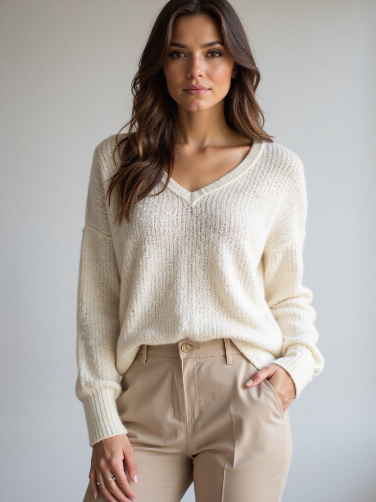 cozy spring sweater styling