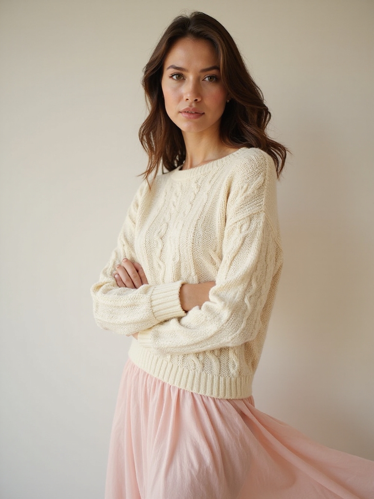 cozy sweaters flowing skirts