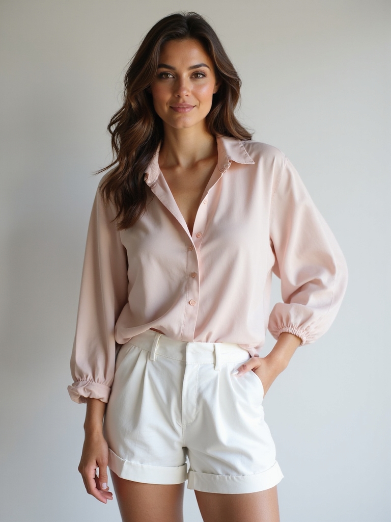 crisp white shorts elegance