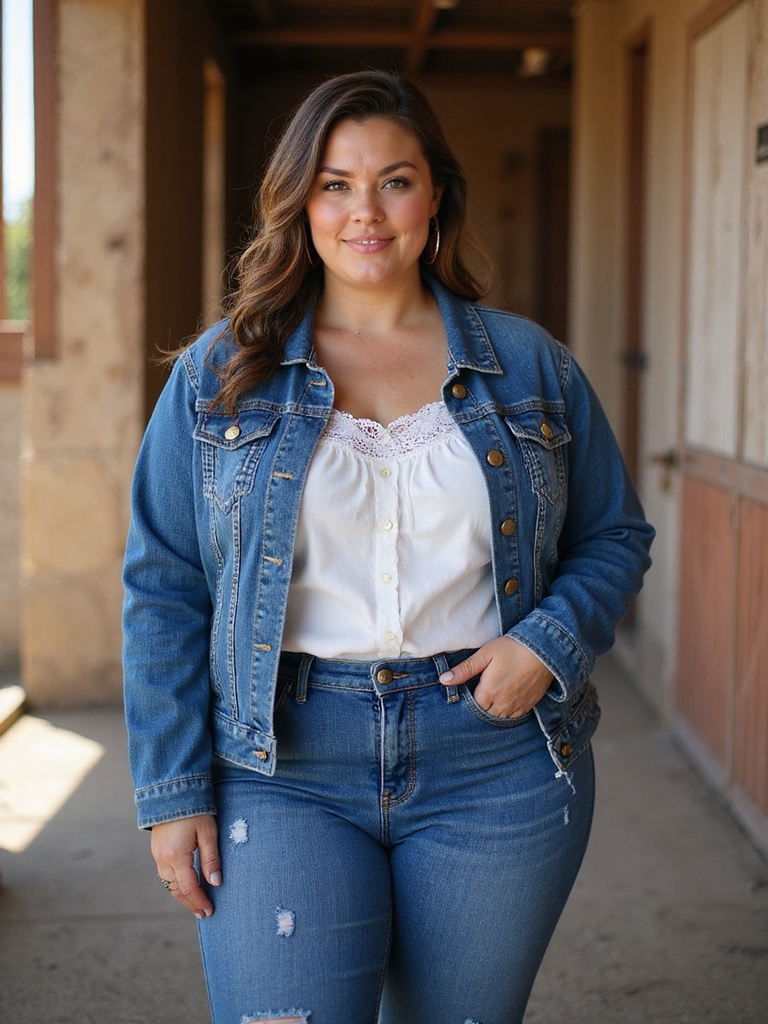 curvy cowgirl denim styles
