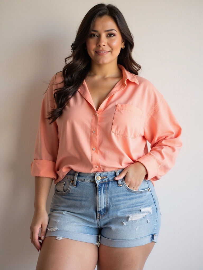 curvy high waisted shorts elegance