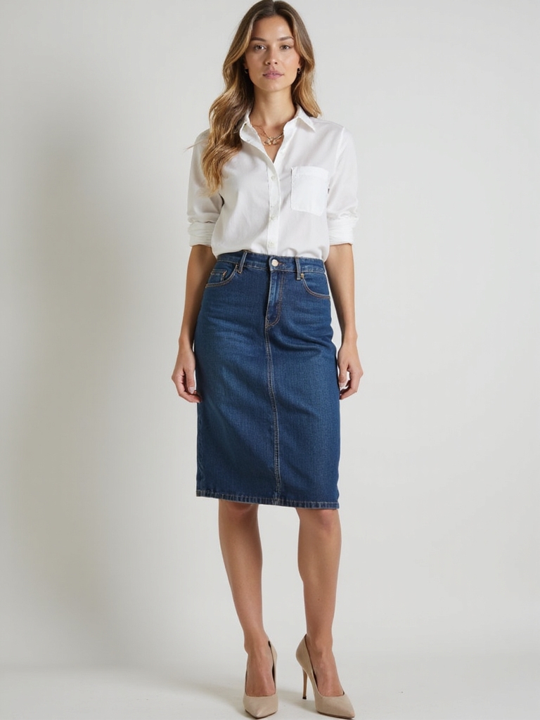 denim skirt work outfit tips