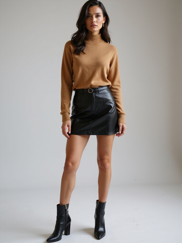 edgy mini skirts ensemble