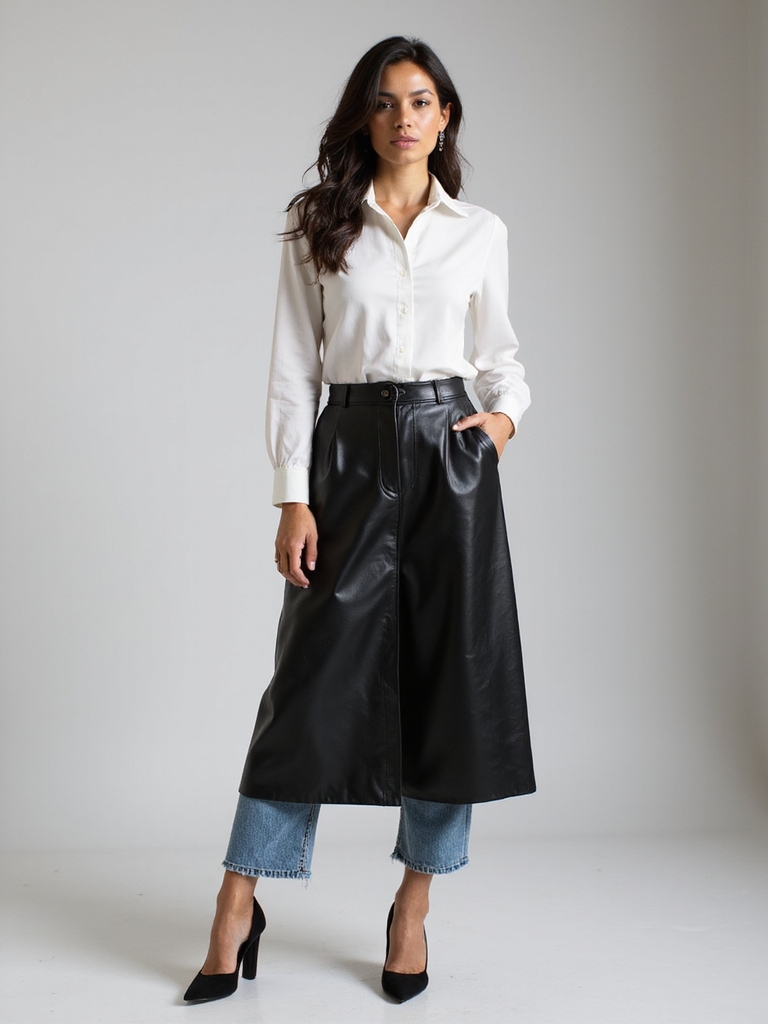 edgy texture mixing fashion