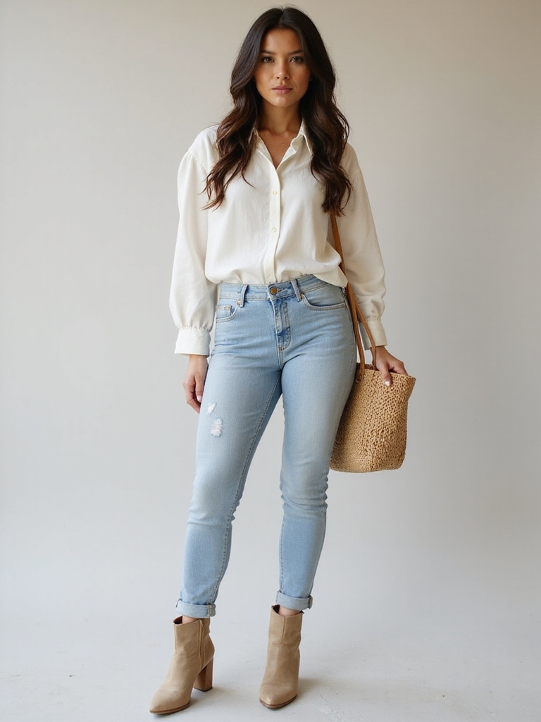 effortless chic denim styling