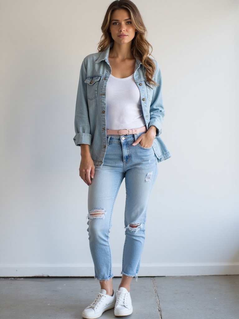 effortless denim school style
