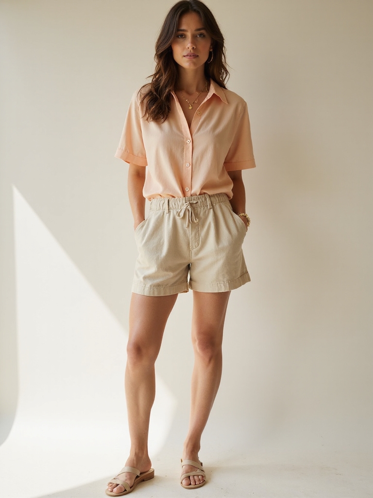 effortless linen shorts styling