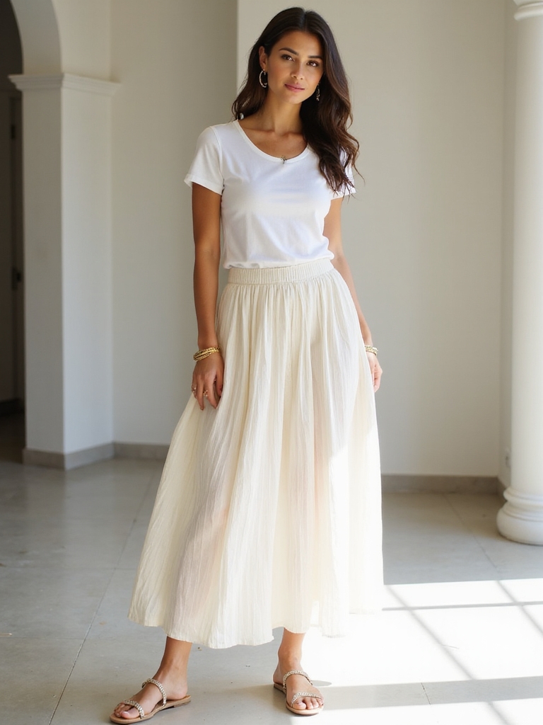 effortless office maxi skirts