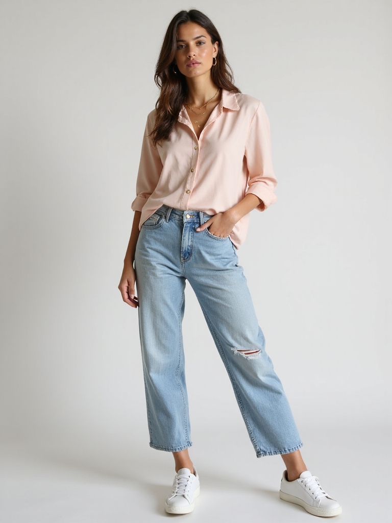 effortless spring denim styling