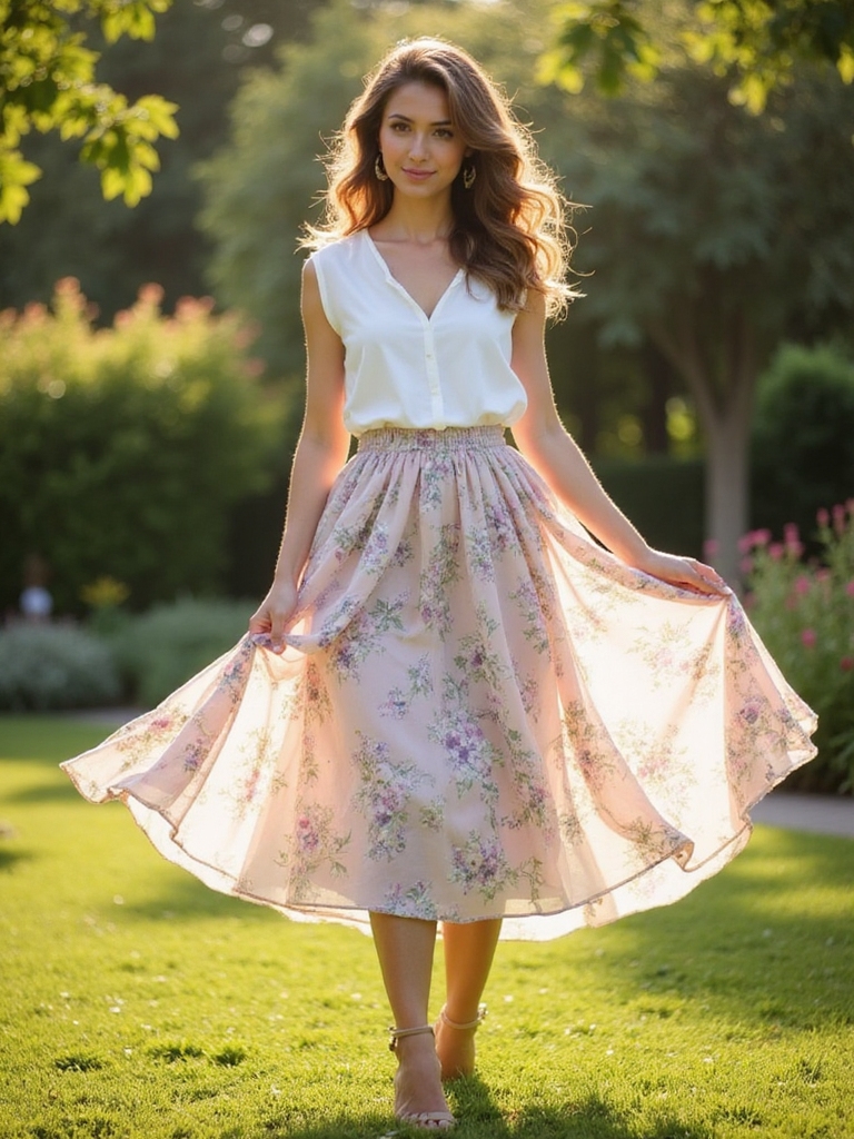 effortless summer floral skirts