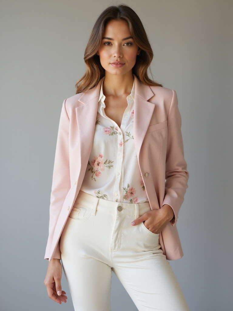 elegant floral office attire