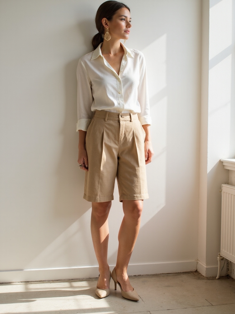 elegant summer office shorts