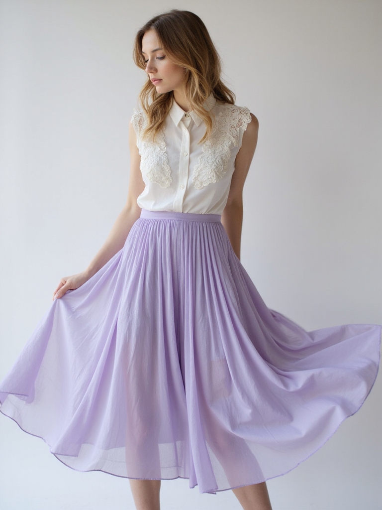 elegant vibrant pleated skirts