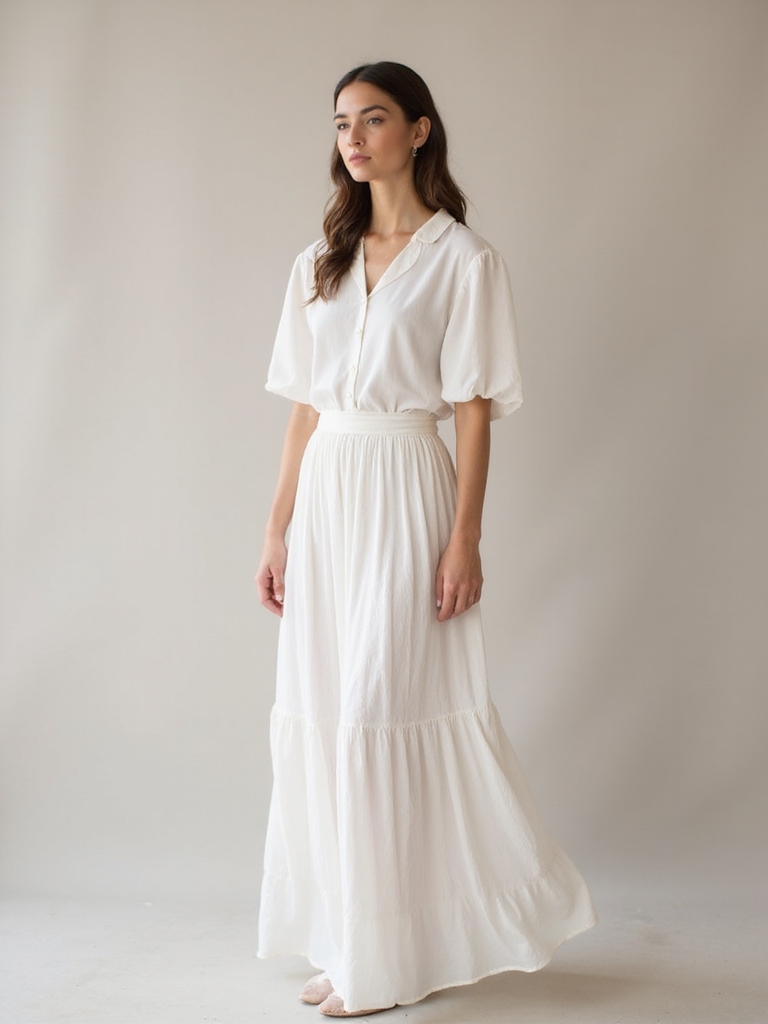 elegant white skirt styling