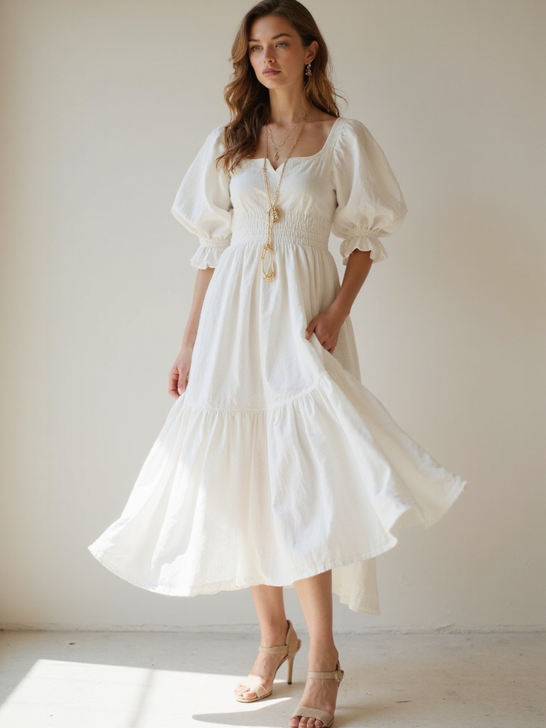 elevate summer white dress