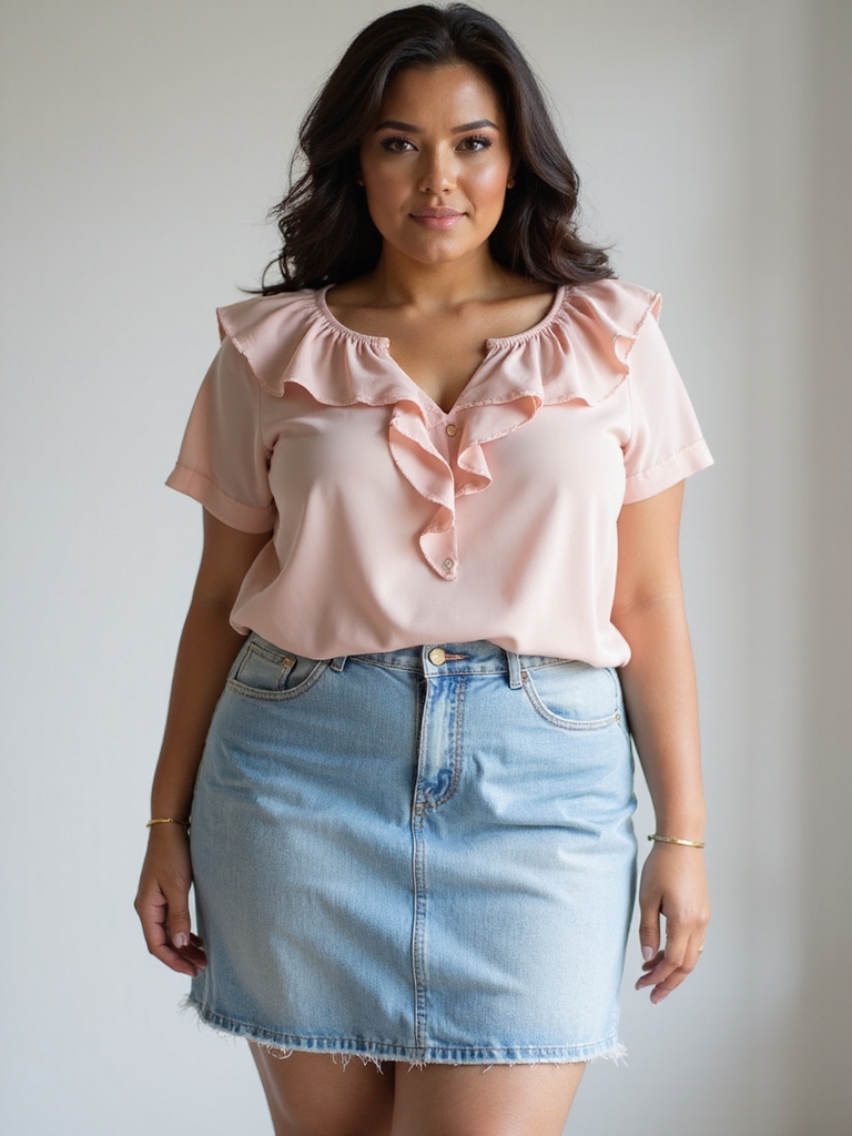 feminine tops with denim