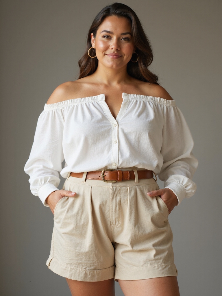 flattering high waisted shorts styling