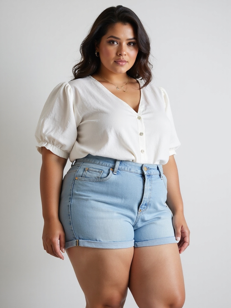 flattering high waisted shorts styling