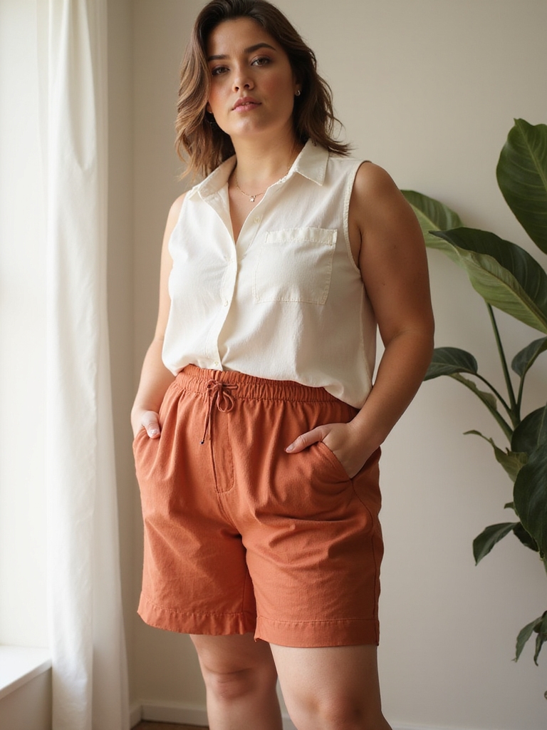 flattering high waisted summer shorts