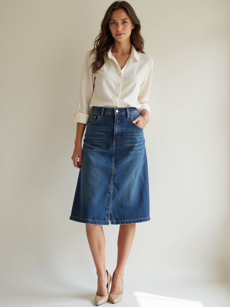 flattering jean skirt choices