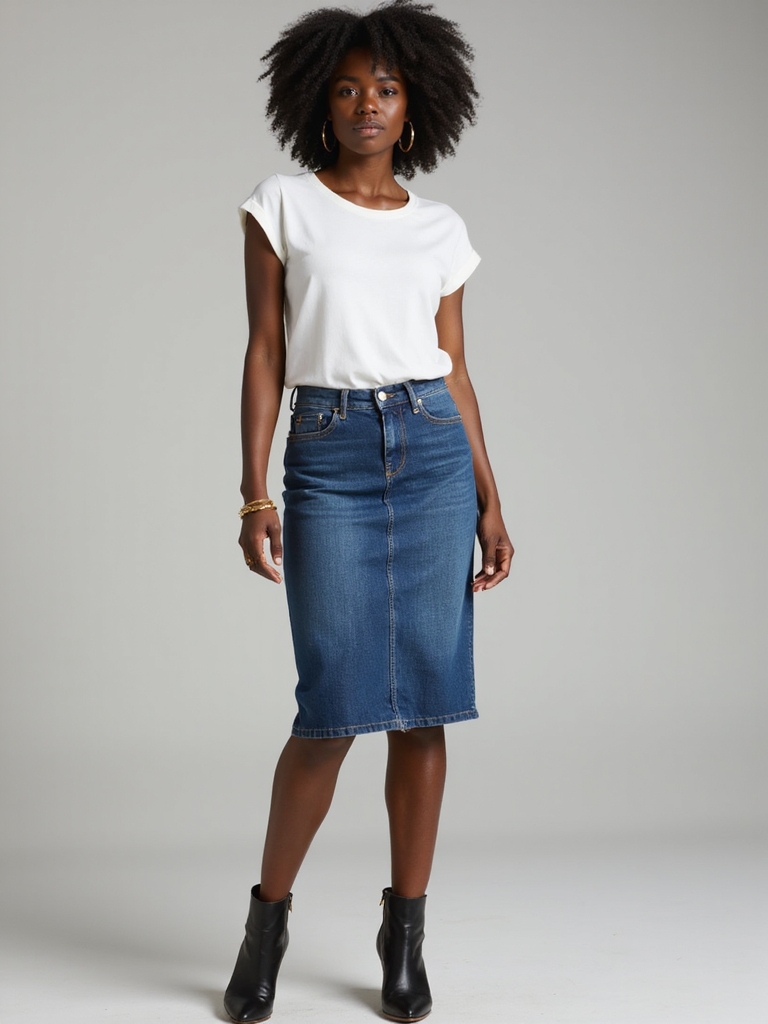 flattering jean skirt fit