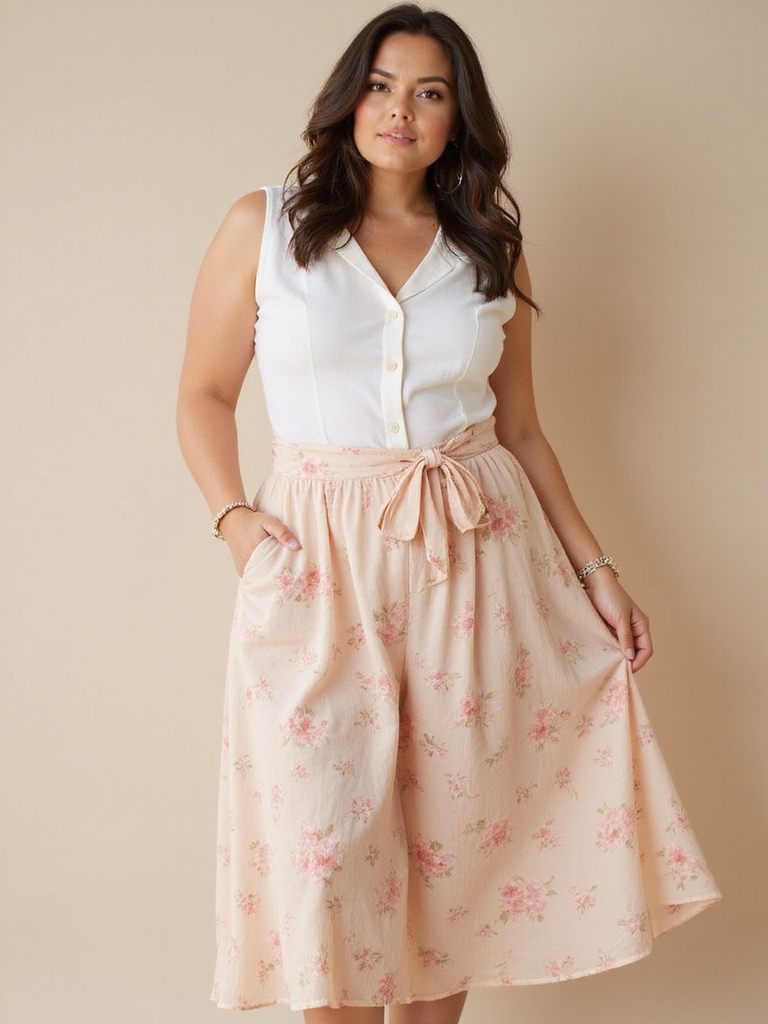 flattering plus size summer skirts