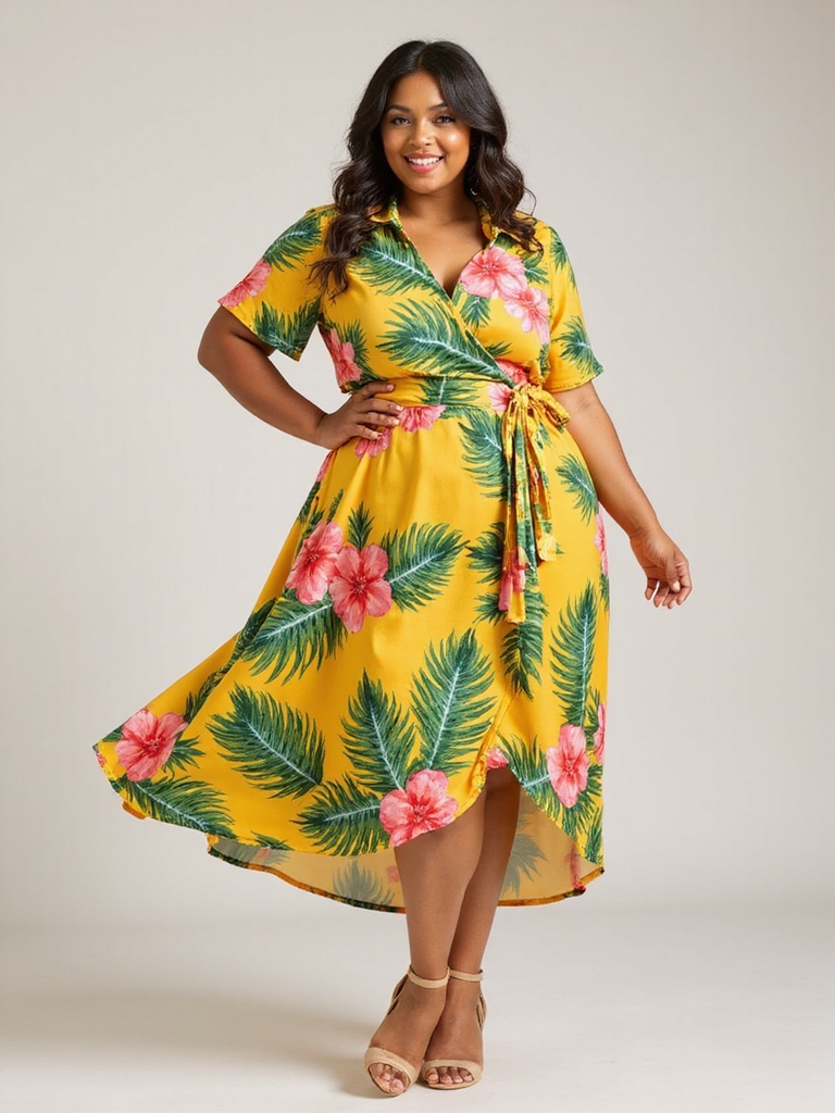 flattering vibrant wrap dresses