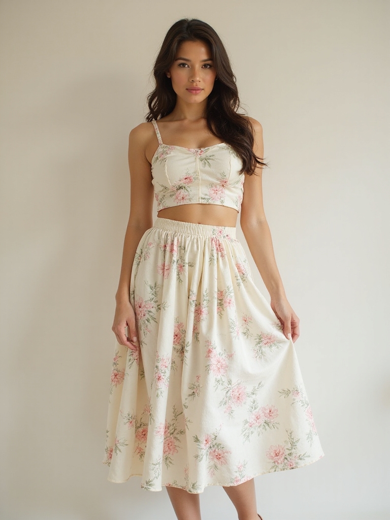 floral two piece spring outfits