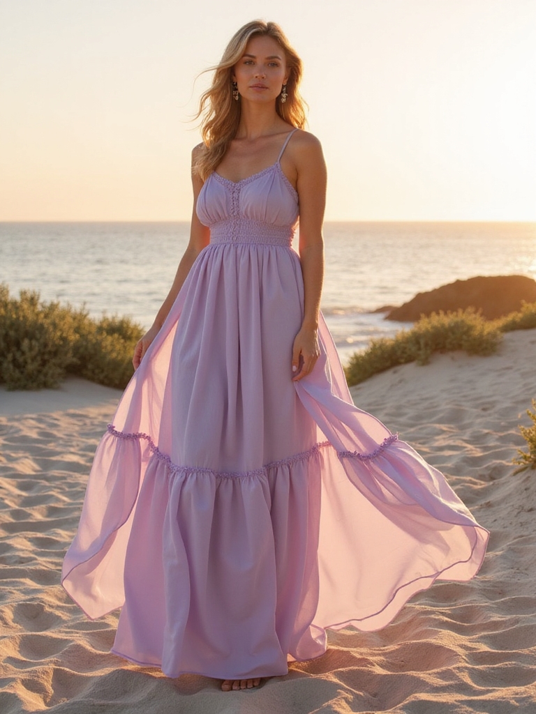 flowy dresses bold accessories