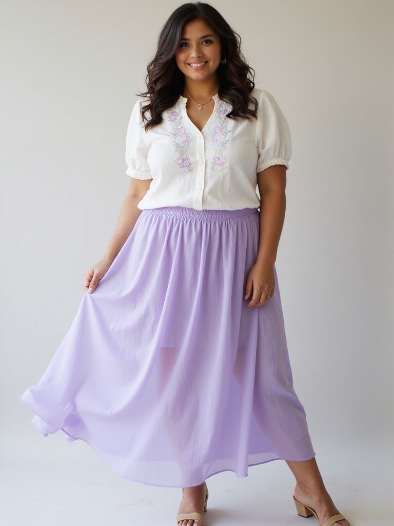flowy plus size skirts