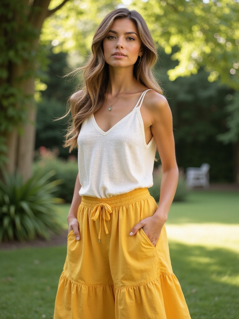 flowy skirts and tank tops