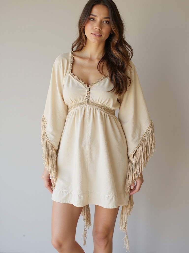 flowy western dresses with fringe