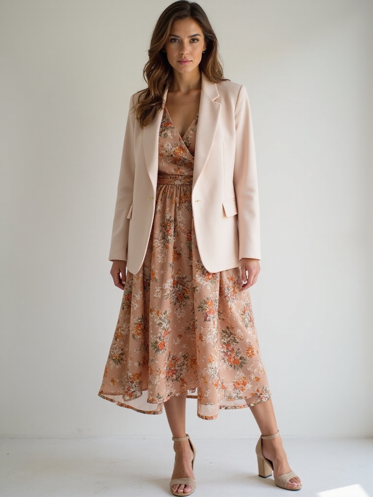 layer blazers over dresses