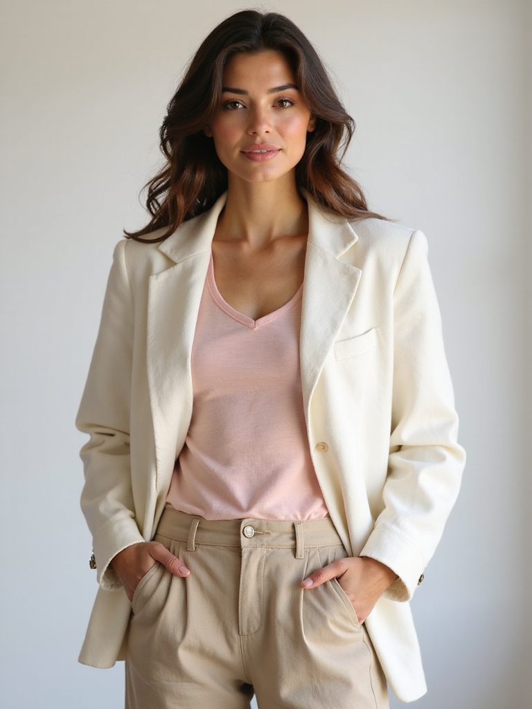 layered light jacket styling