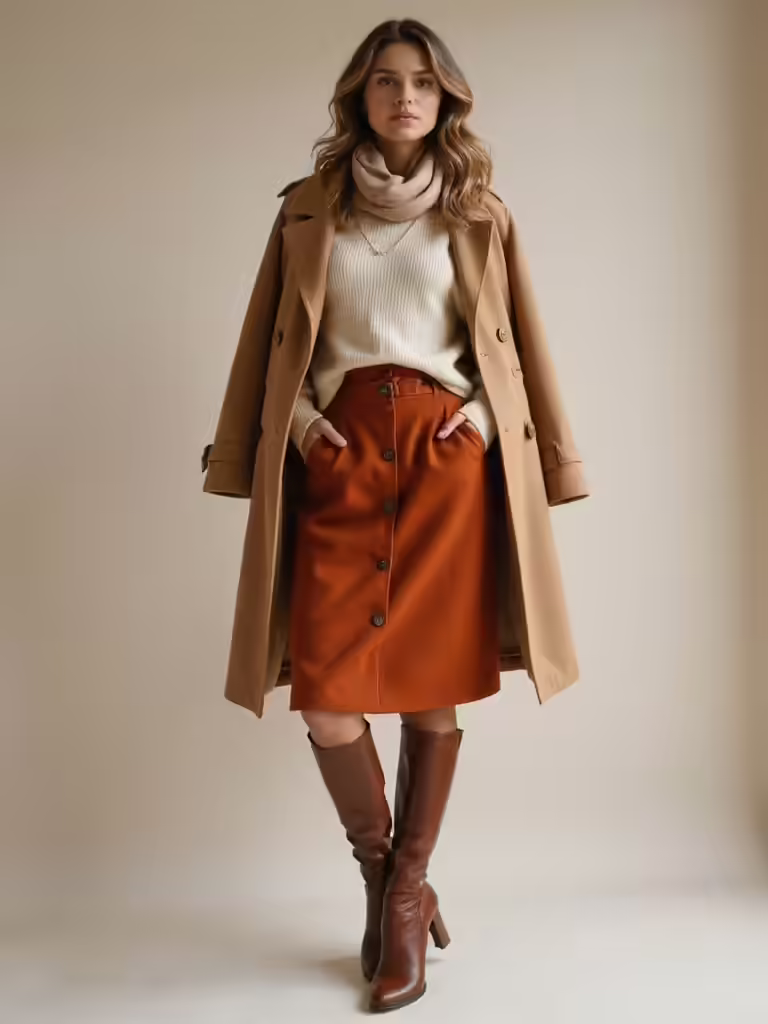 layered skirt outfit ideas